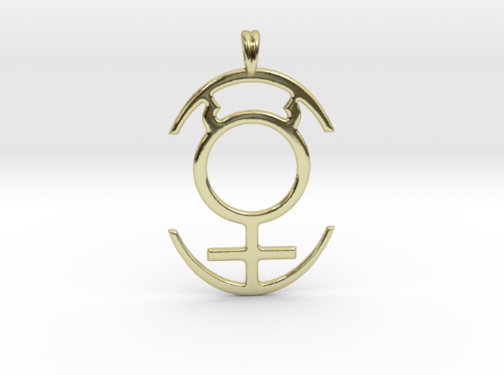 MERCURY PLANET Symbol Jewelry Pendant 3d printed