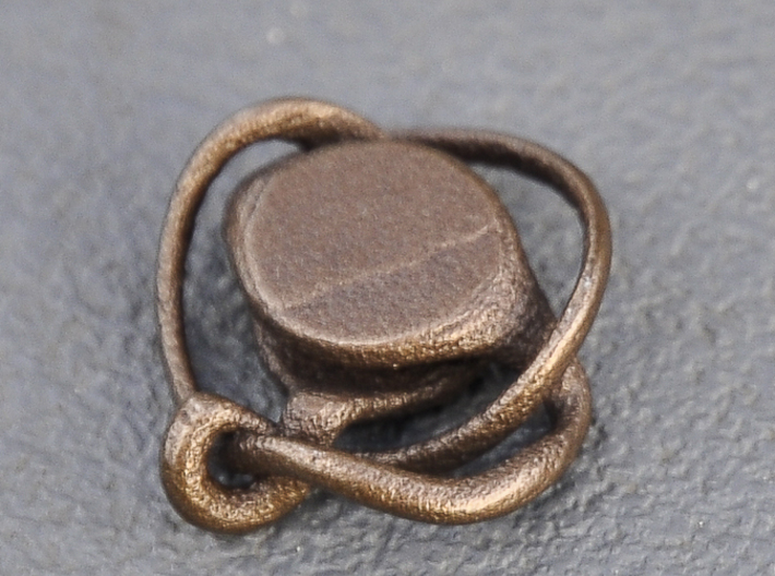Cylinder Knot 3d printed Bronze