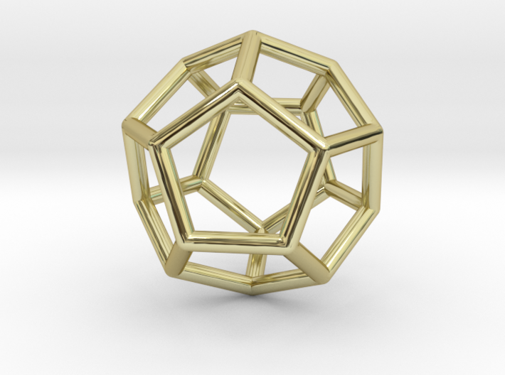 0022 Fullerene c20ih Bonds (Dodecahedron) 3d printed