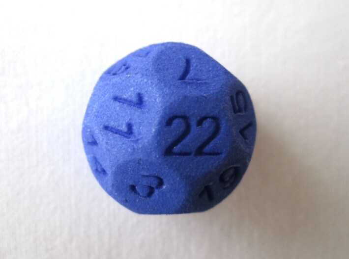 D22 Sphere Dice 3d printed Perspective view