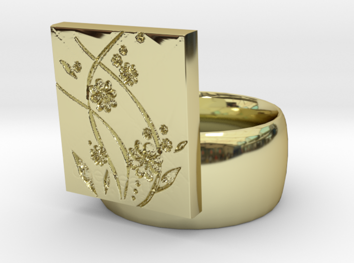 Flower Ring Version 2 3d printed