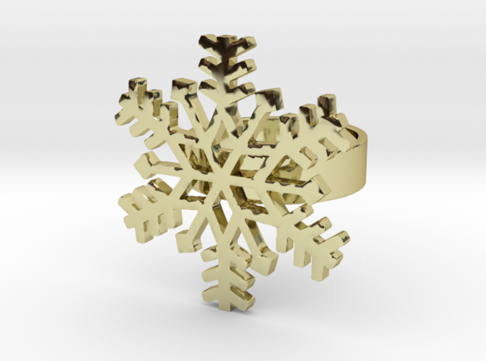 Snowflake Ring Size 7 3d printed