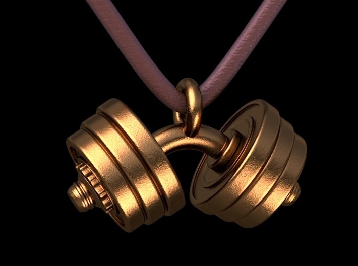 Weights Pendant 3d printed This is a 3D render of the model with bronze texture