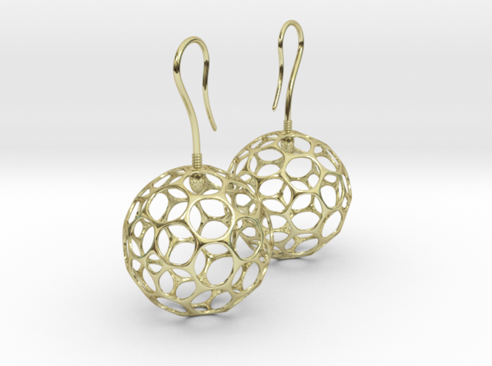 Fertilized Polyhedron Egg Earring 3d printed