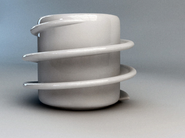 Spiral cafe mug 3d printed