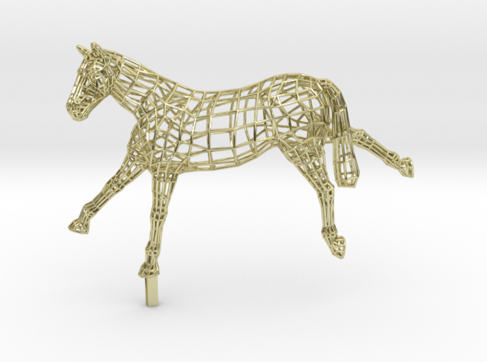 VICTORY - Gold Plated Horse 3d printed
