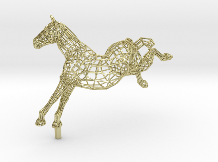 FREEDOM - Gold Plated Horse 3d printed