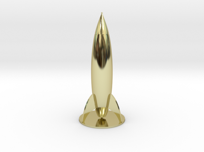 Small Retro Rocket V2 (6cm tall) 3d printed