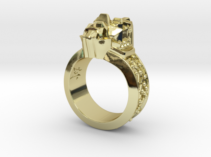 Neuromancer Avatar Ring (US Size 5) 3d printed