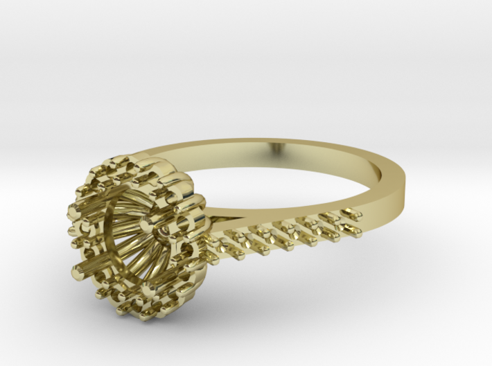 Tube Halo Engagement Ring 3d printed