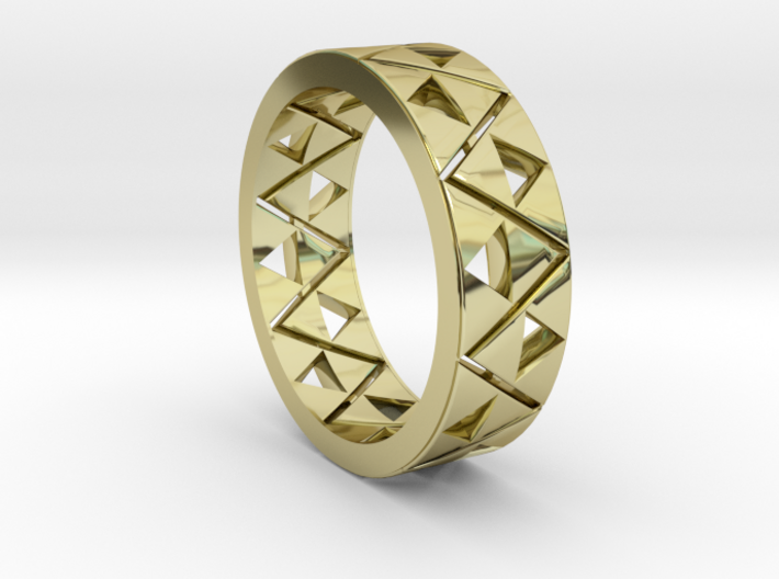 Triforce Ring Size 10 3d printed