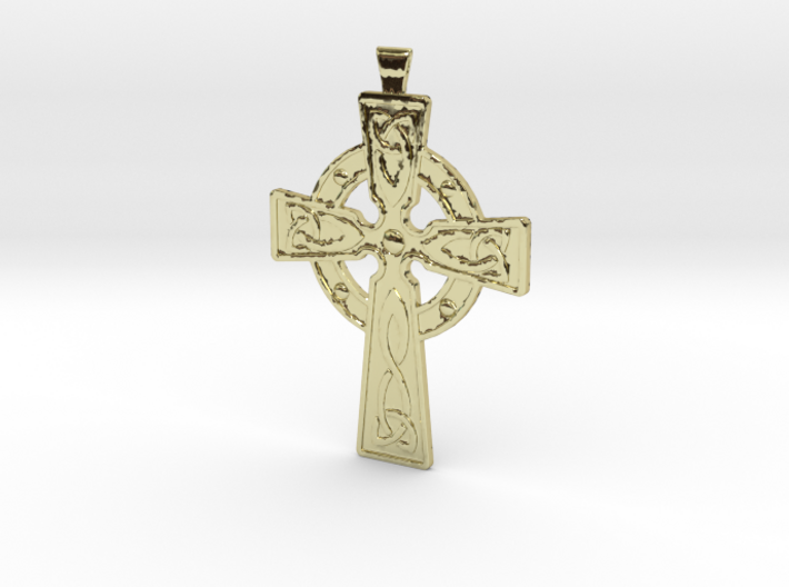 Celtic Cross Pendant 3d printed