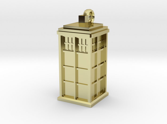 Tardis (T.A.R.D.I.S.) necklace charm 3d printed