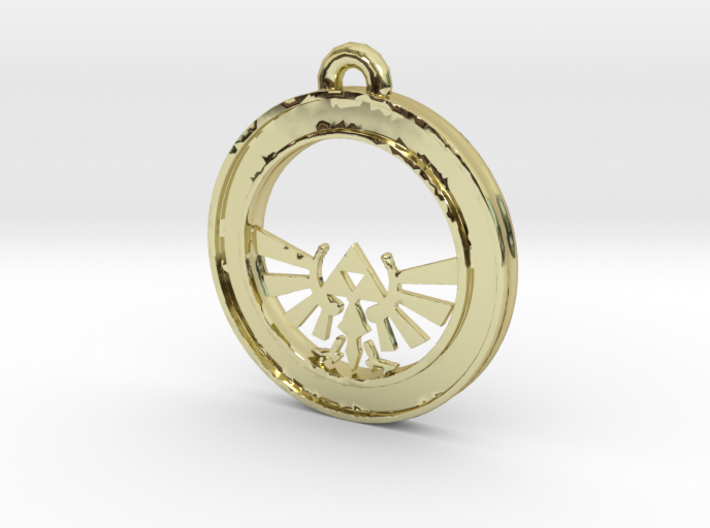 Tri-force Circle-pendant 3d printed