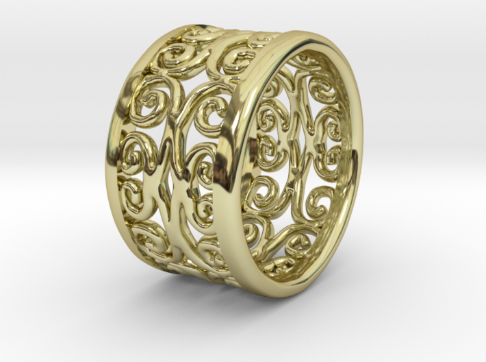 Noble Vines Ring - EU Size 58 3d printed