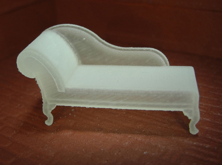 1:48 Queen Anne Chaise (Right-Facing) 3d printed