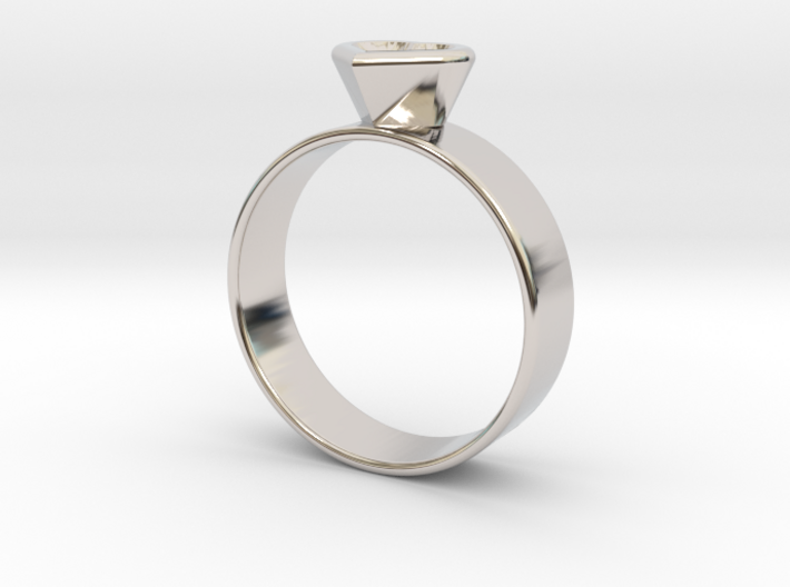 Ring with heart 3d printed