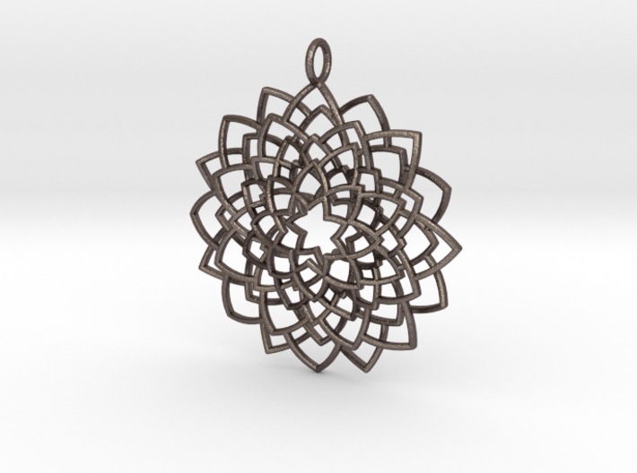 Mandala Flower Necklace 3d printed 
