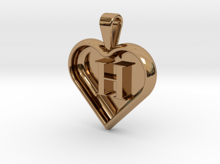 Secret heart pendant [customizable] 3d printed 