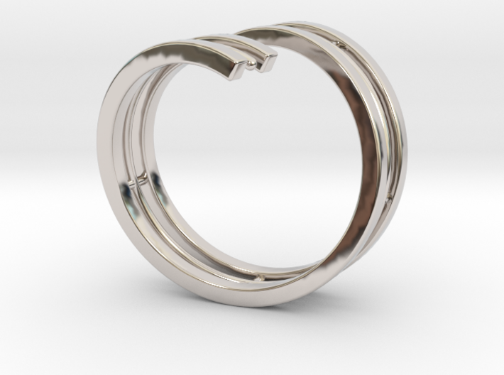 Bars &amp; Wire Ring Size 7½ 3d printed