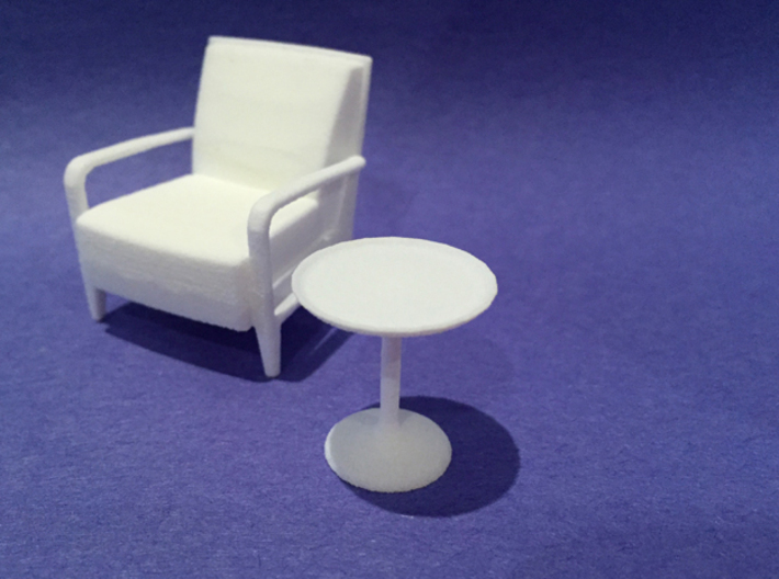 20in Dia Side Table 1:24 scale 3d printed