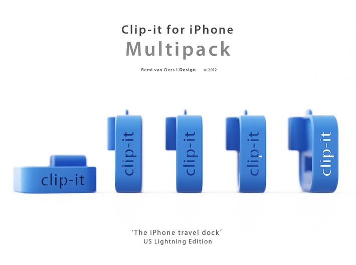 Multipack x5  Clip-it US Lightning edition 3d printed 