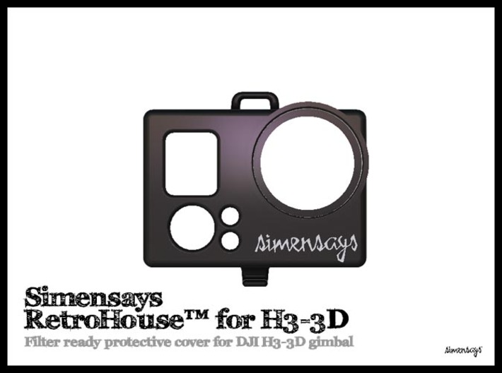 Simensays RetroHouse™ Cover for DJI H3-3D gimbal 3d printed