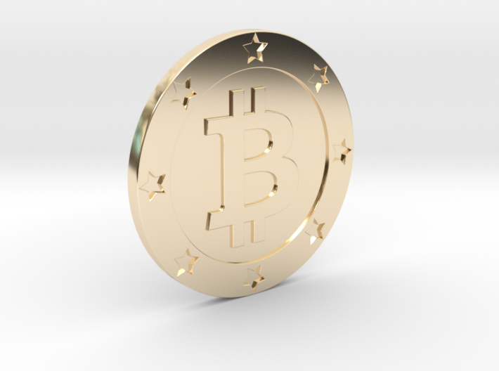Bitcoin real coin 3d printed