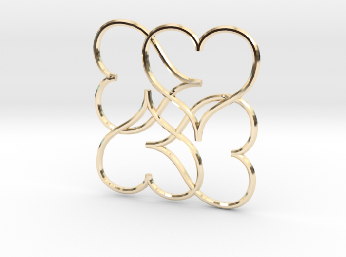 Heart Earring or Pendant 3d printed