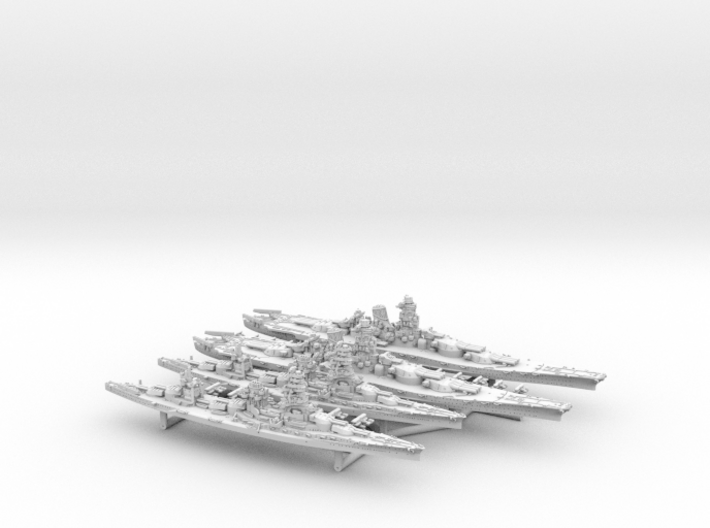 WWII IJN Early-war Yamato &amp; Ise BBs 3d printed