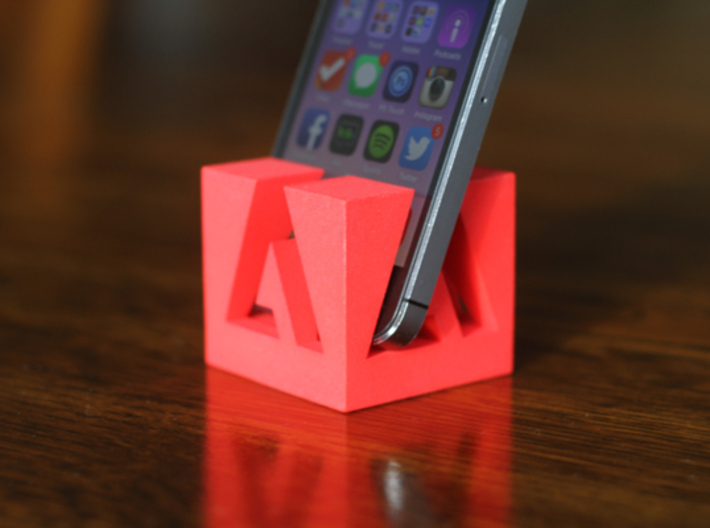 Adobe Logo iPhone iPod Stand 3d printed Red Adobe iPhone Stand