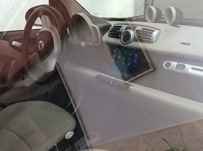 Ipad Mini Holder for Smart Fortwo 2010 - 3d printed 