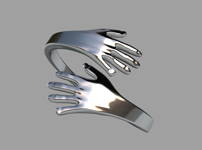 Hand Ring 3d printed 