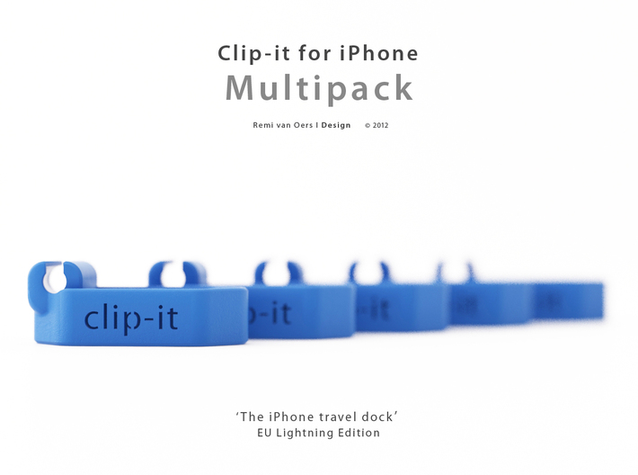 Multipack x10 Clip-it EU Lightning edition 3d printed 