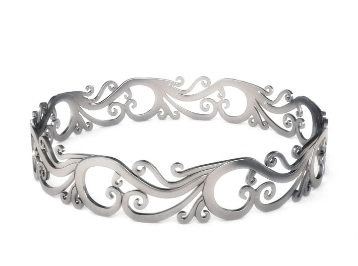 Silver Filigree Bracelet - Medium 3d printed