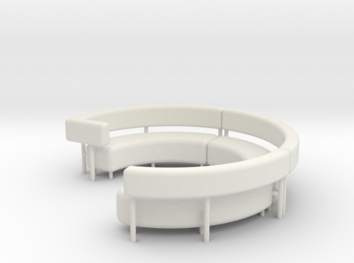 1:48 Circular Couch/Sofa Sectional Complete 3d printed