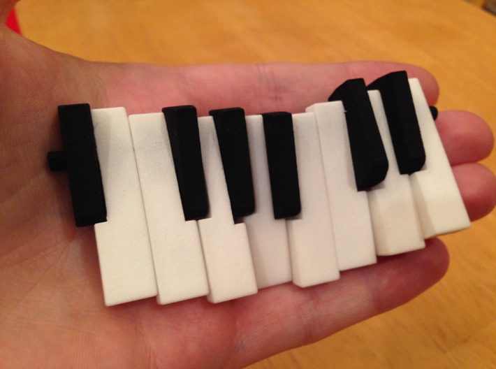 Piano Pendant - Black Keys 3d printed