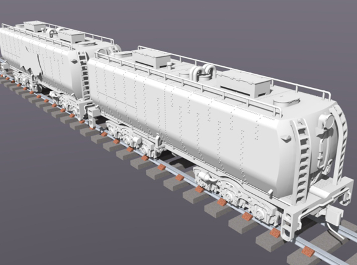 UP Water Tender HO Scale 1:87 Chassis X2 3d printed 