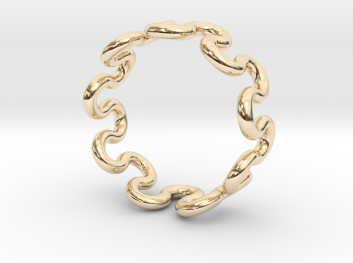 Wave Ring (16mm / 0.62inch inner diameter) 3d printed