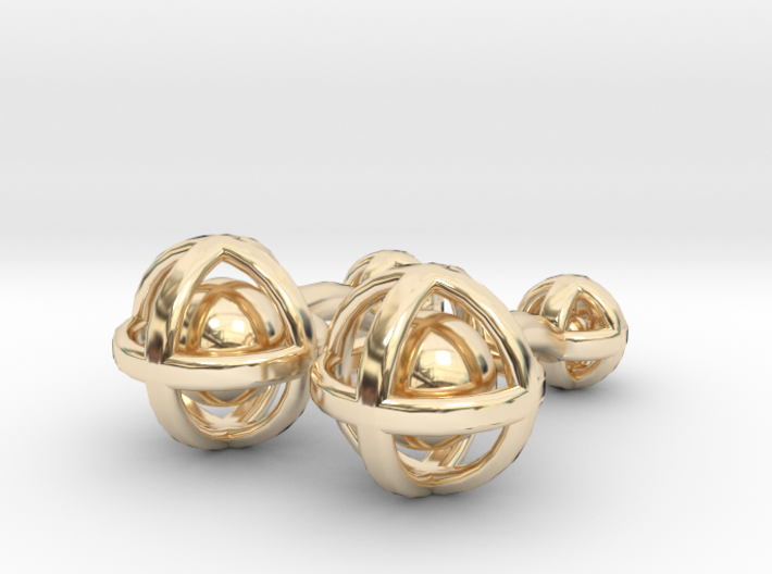 Ball In Sphere Cufflinks 3d printed
