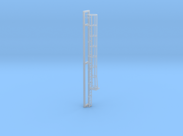 Ladder with Safety Cage in HO scale 3d printed