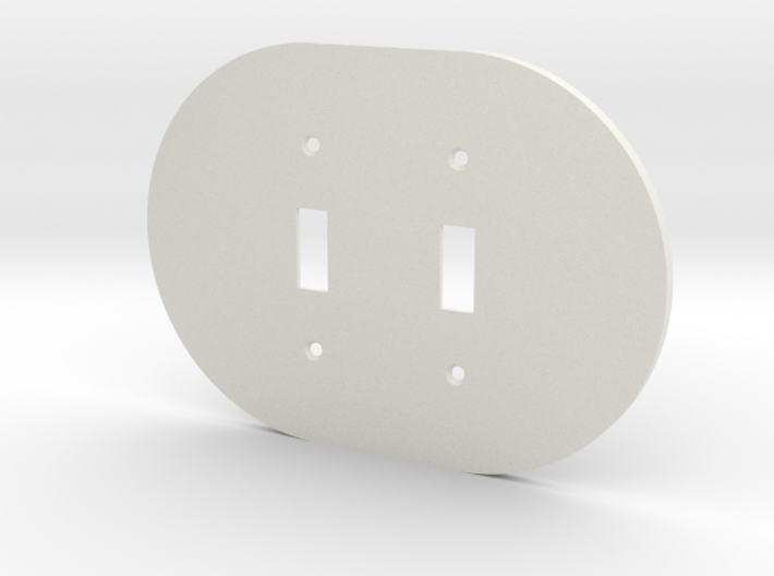 plodes® 2 Gang Toggle Switch Wall Plate 3d printed