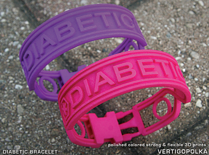 Diabetic Bracelet 3d printed