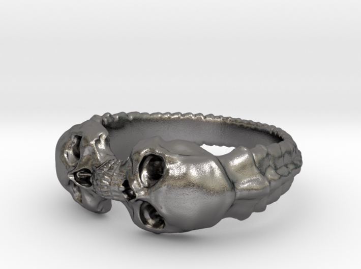 Double Skull Ring 3d printed