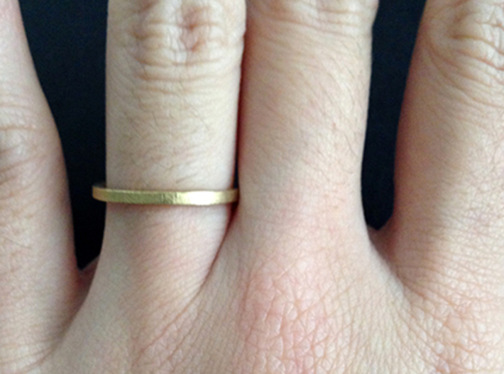 Minimalist Spacer Ring (just under 2mm) Size 5 3d printed Raw Brass