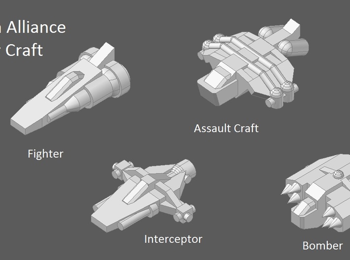 6 Human Alliance Assault Craft 3d printed faction preview