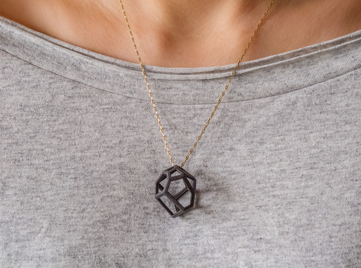 Voronoi cell necklace 3d printed