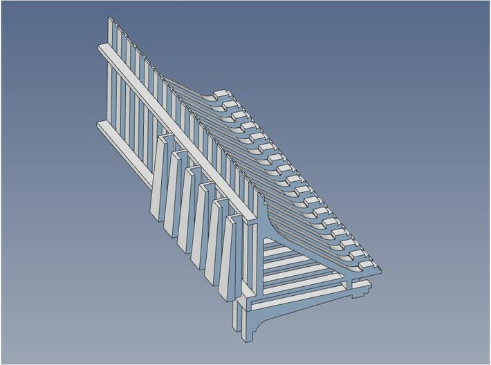 PEIR HO Scale 1904 Booking Station Roof Bracket/ C 3d printed
