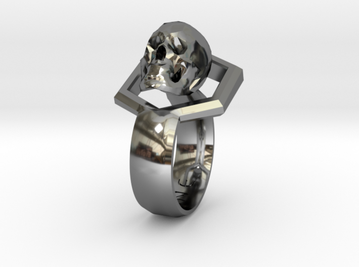 Hexa Skull Ring 3d printed