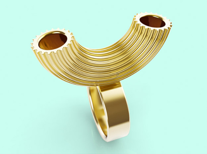 Macaroni Ring 3d printed 